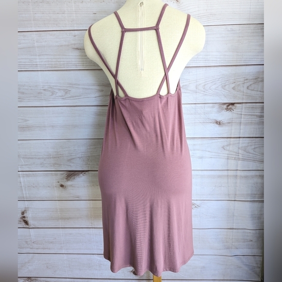 RVCA Strappy V Neck Trapeze Tank Mini Dress in Primrose Size Medium - Picture 3 of 12